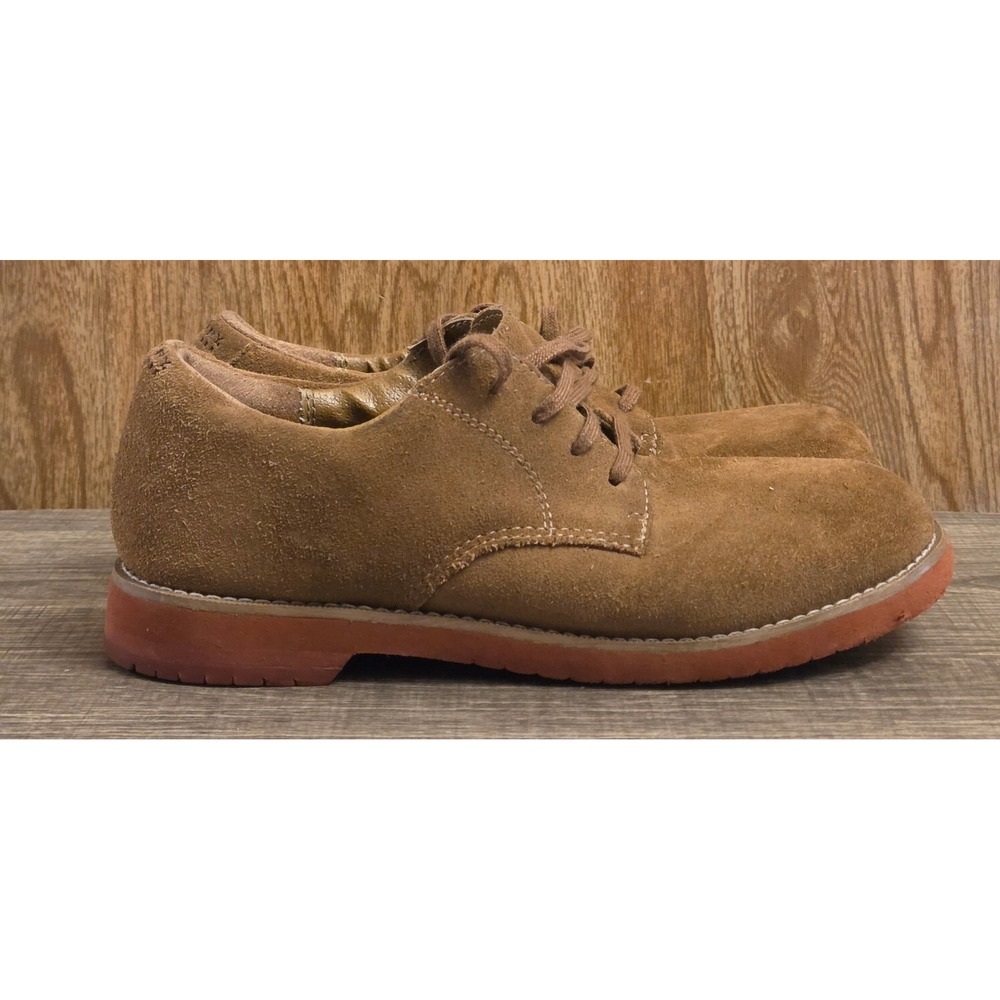 Sperry Tevin Suede Lace Up Oxford Shoes Youth Size 2 Brown